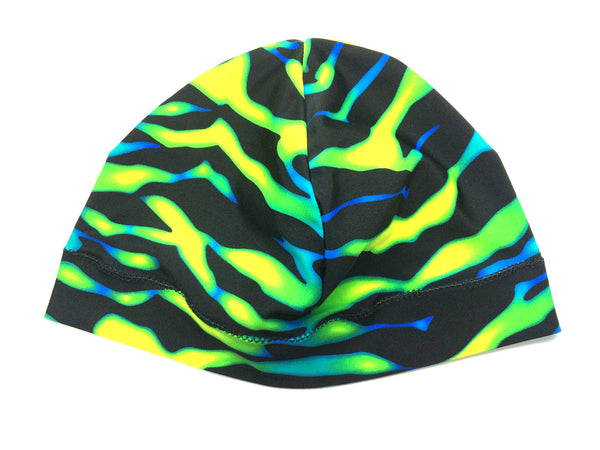 Flame Print Hat- Blue/Green or Pink/Purple