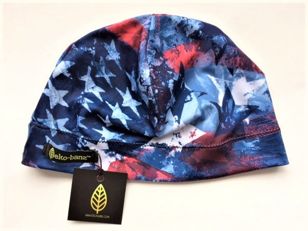 Red, White and Blue Print Hat