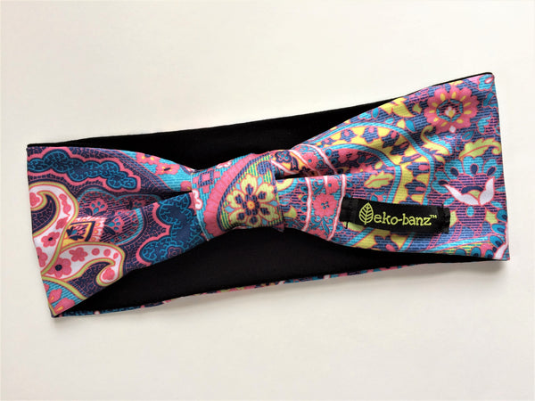 Pink/Turquoise Paisley Head-banz